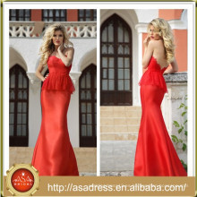 RM06 vestidos de novia de sirena con espalda descubierta sin tirantes de color rojo con capas de encaje cariño más nuevo vestido de novia para novia
